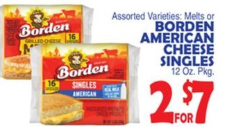 Bravo Supermarkets Borden american cheese singles offer