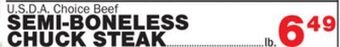 Bravo Supermarkets Semi-boneless chuck steak offer