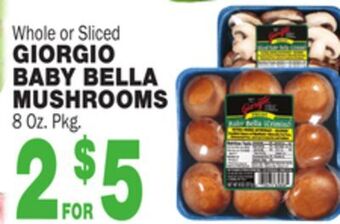 Bravo Supermarkets Giorgio baby bella mushrooms offer