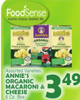 Bravo Supermarkets Annie's organic & macaroni & cheese offer