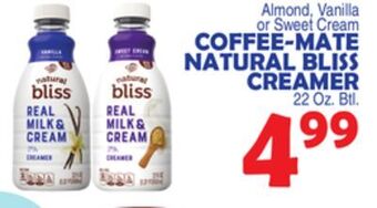 Bravo Supermarkets Coffee-mate natural bliss creamer offer