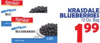 Bravo Supermarkets Krasdale blueberries offer