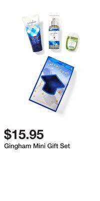 Bath & Body Works Gingham mini gift set offer