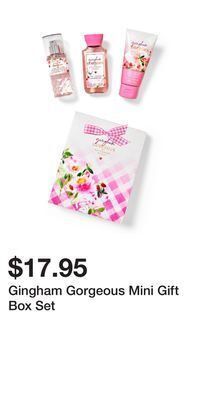 Bath & Body Works Gingham gorgeous mini gift box set offer