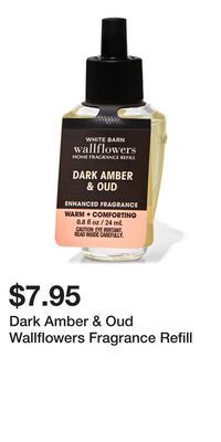Bath & Body Works Dark amber & oud wallflowers fragrance refill offer