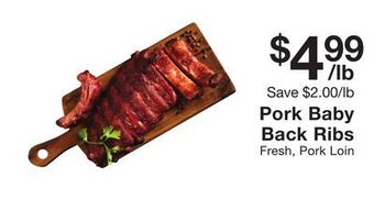 Fairway Store Market Pork baby back ribs offer
