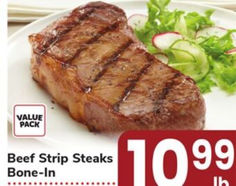 ACME Beef strip steaks bone-in offer