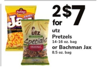 ACME Utz pretzels 14-16 oz. bag or bachman jax 8.5 oz. bag offer