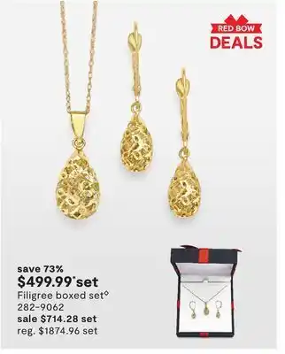 JC Penney Filigree boxed set◊ offer