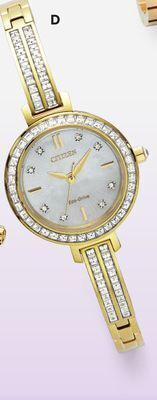 JC Penney Citizen eco-drive women's crystal gold-tone offer