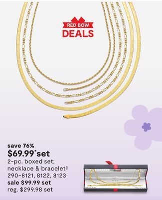 JC Penney 2-pc. boxed set necklace & bracelet§ offer