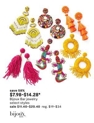 JC Penney Bijoux bar jewelry offer