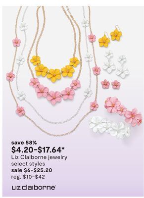 JC Penney Liz claiborne jewelry offer