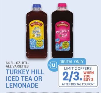 Kings Food Markets Turkey hill iced tea or lemonade offer