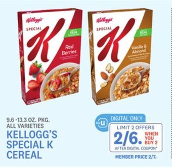 Kings Food Markets Kellogg's special k cereal offer