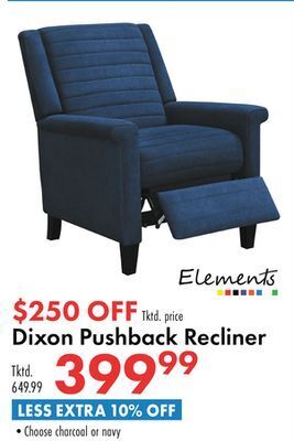 Boscov's Dixon pushback recliner offer