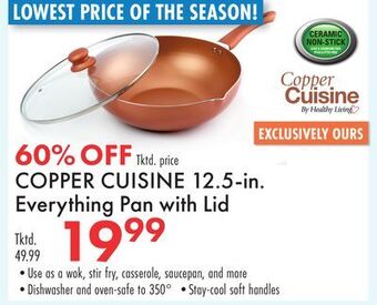 Boscov's Copper cuisine 12.5-in. everything pan with lid offer