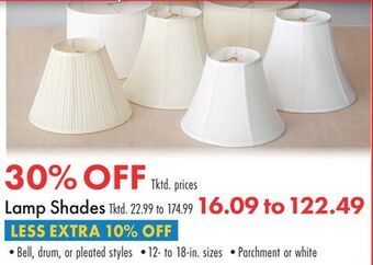 Boscov's Lamp shades offer