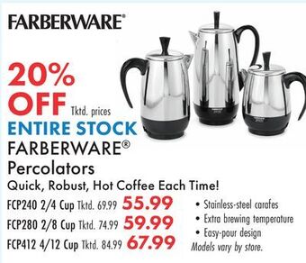 Boscov's Farberware® percolators offer