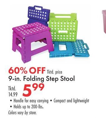 Boscov's 9-in. folding step stool offer