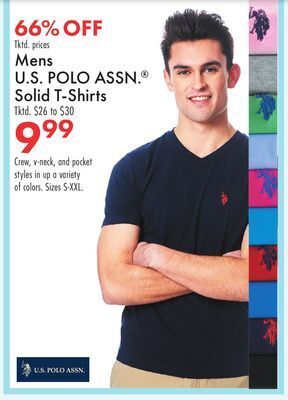 Boscov's Mens u.s polo assn. ® solid t-shirts offer