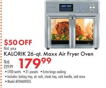 Boscov's Kalorik 26-qt. maxx air fryer oven offer