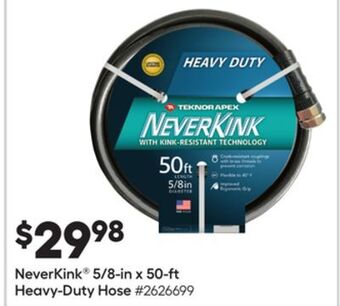 Lowe's Neverkink® 5/8-in x 50-ft heavy-duty hose offer