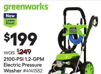 Lowe's 2100 psi 1.2-gpm electric pressure washer offer