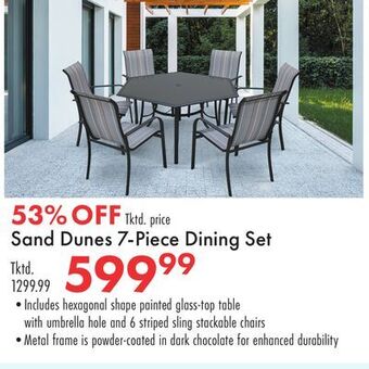 Boscov's Sand dunes 7-piece dining set offer