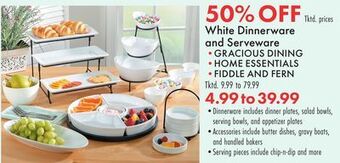 Boscov's White dinnerware and serveware offer