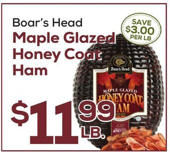 DeCicco & Sons Boar's head maple glazed honey coat ham offer