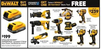 Lowe's 2-pack 20-volt maxf powerstack™ compact 1.7-amp hour power tool batteries offer