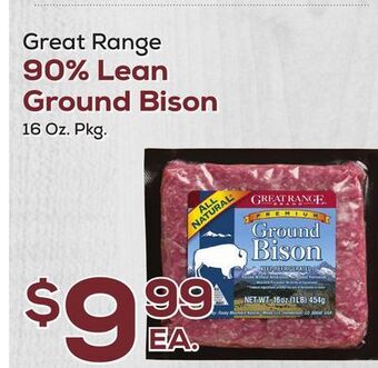 DeCicco & Sons Great range 90% lean ground bison offer
