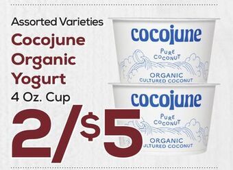 DeCicco & Sons Cocojune organic yogurt offer