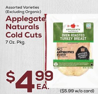 DeCicco & Sons Applegate naturals cold cuts offer