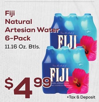 DeCicco & Sons Fiji natural artesian water 6-pack offer
