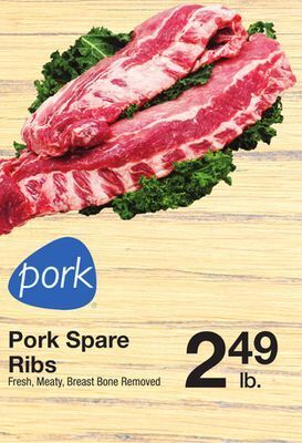 The Fresh Grocer Pork spare ribs offer