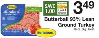 The Fresh Grocer 93% lean ground turkey offer