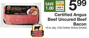 The Fresh Grocer Uncured beef bacon offer