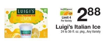 The Fresh Grocer Italian ice offer