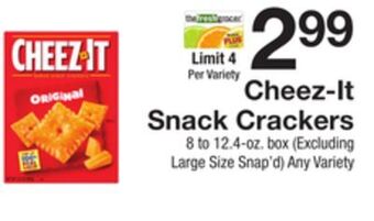The Fresh Grocer Snack crackers offer