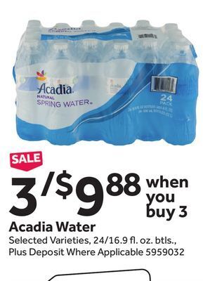 Stop&Shop Acadia water offer