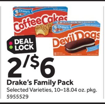 Stop&Shop Drake's family pack offer