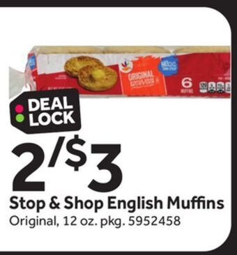 Stop&Shop Stop & shop english muffins offer