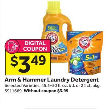 Stop&Shop Arm & hammer laundry detergent offer