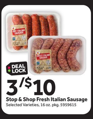 Stop&Shop Stop & shop fresh italian sausage offer
