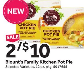 Stop&Shop Blount's family kitchen pot pie offer