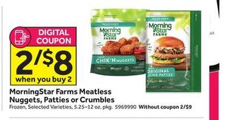 Stop&Shop Morningstar farms meatless nuggets, patties or crumbles offer