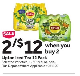 Stop&Shop Lipton iced tea 12 pack offer
