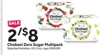 Stop&Shop Chobani zero sugar multipack offer